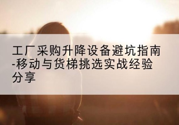 西岗移动式升降机怎么选-工厂采购升降设备避坑指南-移动与货梯挑选实战经验分享