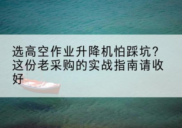 西岗高空作业升降机厂家推荐-选高空作业升降机怕踩坑？这份老采购的实战指南请收好